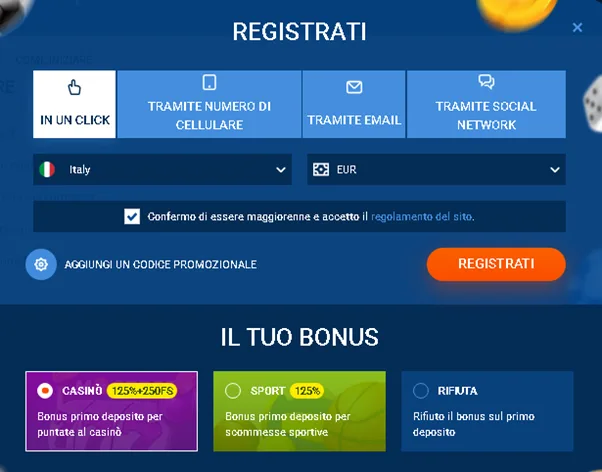 Registrazione MostBet